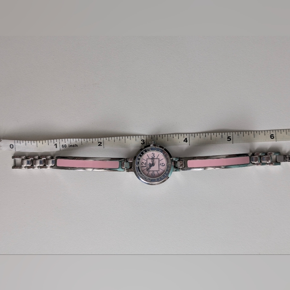 Vtg Juicy Couture pink and silver wristwatch Y2K - Picture 6 of 7